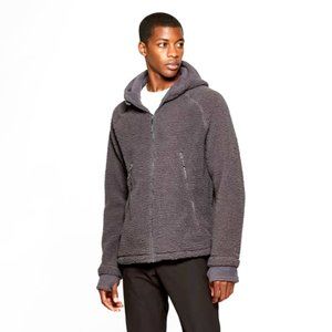 C9 Champion Men's Sherpa Lined Fleece Hooded Jacket - Charcoal Grey, XXL